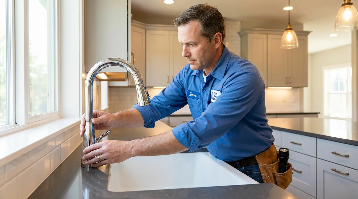 Kitchen faucet installation by Johns Plumbing LLC in Jarales